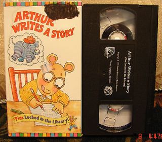 Arthurs Writes A Story & Locked In The Library Vhs Video Low 