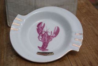 VINTAGEESTATE.SOUVENIR.ASHTABULA, OHIO.LOBSTER.ASHTRAY 