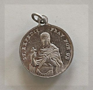 Vintage Catholic Medal ✿ST. EXPEDIT / ST. ANTHONY OF PADUA FOR US 