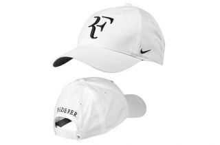   Nike Hat Cap RF ROGER FEDERER White/Black Tennis Hat Dri Fit NWT