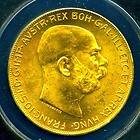 1915 AUSTRIA GOLD COIN 100 CORONA * ANACS CERT GENUINE MS 63 SCARCE 