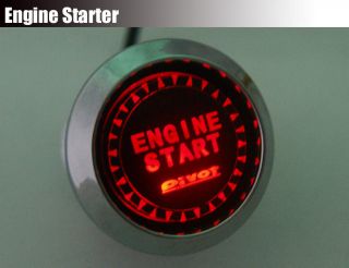   Push Start Button Ignition Engine Start Starter Switch JDM red Led