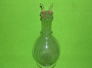 Antique Vintage 4 Four Chamber Glass Liquor Bottle Decanter Rare 