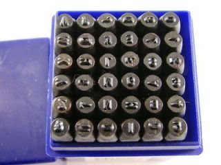 64 2MM Letter & Number Punch Stamp Set Metal Steel Se​rial# Gold 