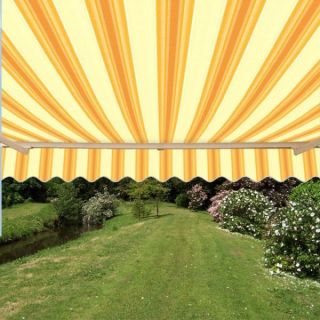   AWNING 10 X 8 (3M X 2.5M) MULTISTRIPES YELLOW COLOR PATIO AWNING