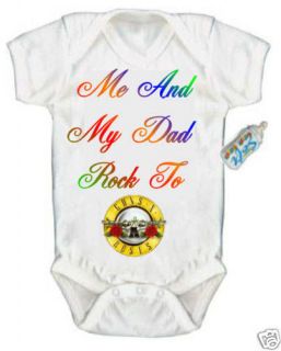 ME AND MY DAD ROCK TO GUNS N ROSES BABY VEST