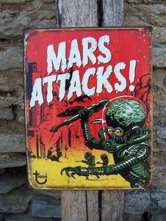   Mars Attacks  Sci Fi Movie Sign Ad Retro Basement Room Wall Decor