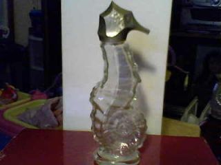 Vintage Avon Sea Horse Seahorse Glass Perfume Bottle 1970 72 Empty