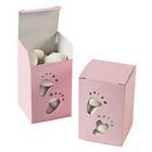 12 BABY GIRL Footprint Favor Treat Gift BOXES baby shower FREE S/H 