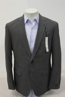 Bar III Medium Gray Wool Blend Striped Slim Fit Suit