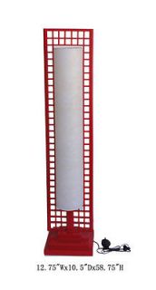Tall Beautiful Red Japanese Shoji Floor Lamp WK2198