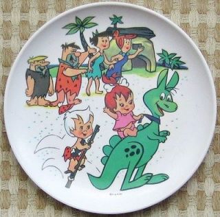 VINTAGE Hanna–Barbera FLINTSTONE PLATE–Old Melmac*Fred,Wilma,Hoppy 