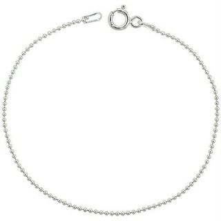 Sterling Silver Necklace Ball Bead Chain 1.5mm Balls