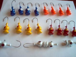 20 x FISHING TACKLE,BAIT,LURE,GRUB,STAND UP,1/4oz,HOOK.POWDER PAINT 