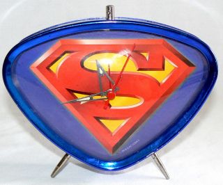 SUPERMAN DESK CLOCK BATTERY OPERATED PRE OWNED