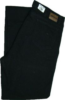St Johns Bay Black Denim Easy Fit (Relaxed Fit) Big and Tall 