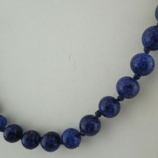 Les Bernard Lapis Lazuli Gemstone Beads Vintage Necklace