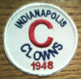 Indianapolis Clowns 1948,Negro League Patch. White Background. FREE 