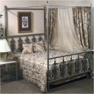 Grace Lattice Wrought Iron Bed with Frame