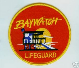 Replica Baywatch Lifeguard Logo Embroider Patch Hasselhoff Swimming 