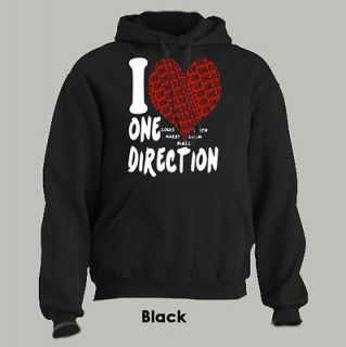 HEART ONE DIRECTION ~ HOODIE niall louis harry liam zayn ALL SIZES 