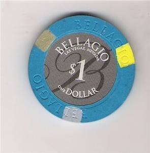 BELLAGIO $1 CASINO CHIP LAS VEGAS AUTHENTIC POKER BLACK JACK GAMBLING