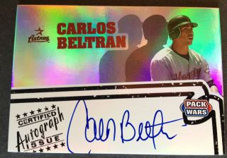 2005 Topps Pack Wars CARLOS BELTRAN Certified Autograph Houston Astros 
