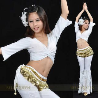  Blouse Top with Pants 2pcs set Belly Dance Yoga practice clothing