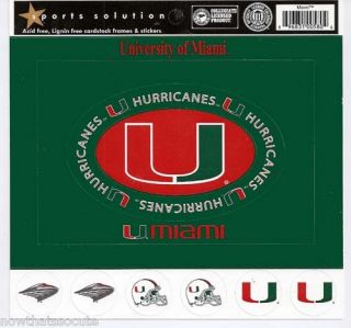 University of Miami Scrapbooking Sticker FRAMES