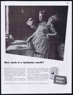 1947 Bendix Washing Machine Old Fashioned Laundry Ad