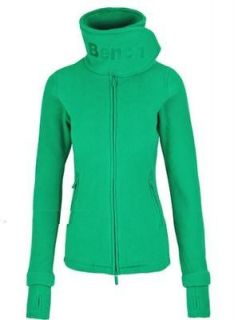 New Bench FLEECE Women Funnel Neck Full Zip Jacket   GREEN Size L