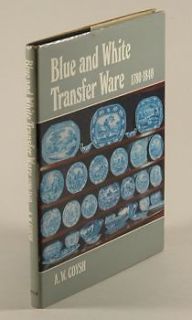 ANTIQUE ENGLISH BRITISH BLUE & WHITE TRANSFERWARE POTTERY 