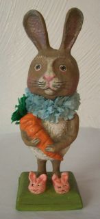 Bethany Lowe Slipper Bunny Boy Rabbit Figure Designed by Debra 