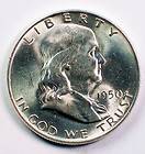 1950 D Gem Brilliant Franklin Half Dollar Silver Coin