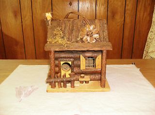 Decorative Log Cabin Birdhouse *You have to check out the details on 