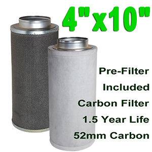 Inch Hydroponic Air Carbon Filter Odor Control Scrubber for Inline 