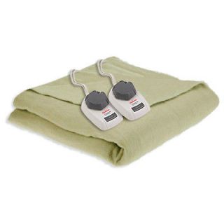Sunbeam Electric Heated Warming Blanket Soft Woven Twin Full Queen 