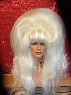 BIANCA MEET BUNNY DRAG wig WHITE SNOW LONGEST LOOK WISPY BANGS
