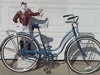1969 BLUE STARLET III SCHWINN BICYCLE CHROME HORN TANK REFLECTOR RACK 
