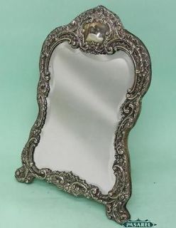   Sterling Silver Easel Mirror By Walker & Hall Birmingham England 1902