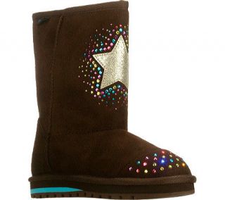NEW SKECHERS S LIGHTS STAR BLOSSOM BROWN OR BLACK TWINKLE TOES BOOTS