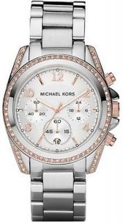 Michael Kors Womens MK5459 Blair Silver & Rose Gold Watch