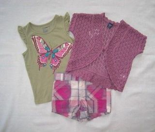 NWT Baby Gap Butterfly Glam Canyon Outfit 2 3 Sequin Top Shorts 