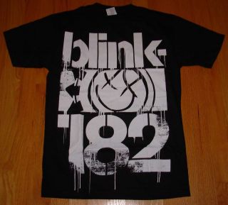 BLINK 182 Black Shirt 3 BARS Classic Band Logo