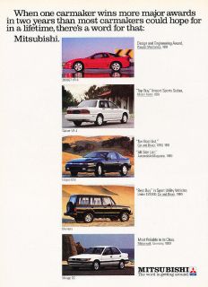 1991 Mitsubishi 3000GT Galant VR 4   Classic Vintage Advertisement Ad 