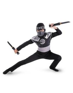 Dark Raven Shadow Ninja Child Costume + Double Ninja Sword