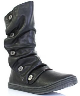 Blowfish Rammish Black Relax PU New Womens Cheap Mid Calf Boots Shoes