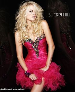 Sherri Hill 2912 Formal Cocktail Prom Gown Homecoming Party Dress Size 