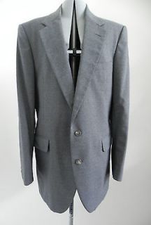 Mens Eagle Clothes Grey Solid Color Suit Blazer