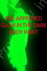 GLOW in the DARK BODY PAINT   FDA APPROVED. Stage makeup, face, rave 